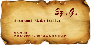 Szuromi Gabriella névjegykártya