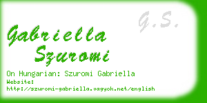 gabriella szuromi business card